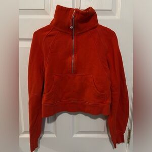 Scuba Oversized Half-Zip Hoodie (orange)